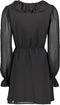 NA-KD Frill V-Neck Mini Jurk - V-hals met ruches - Zwart - Maat 38