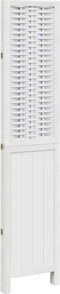 vidaXL - Kamerscherm - met - 3 - panelen - massief - paulowniahout - wit