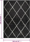 vidaXL - Vloerkleed - shaggy - hoogpolig - 160x230 - cm - crème- - en - antracietkleur