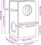 vidaXL - Kattenhuis - 43x43x60 - cm - massief - grenenhout - wit