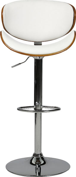 Beliani ROTTERDAM - Barkruk verstelbaar - Wit - Kunstleer