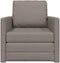 vidaXL - Vloer - Sofa - Bed - 2-in-1 - Taupe - 74x77x81 - cm - Stof