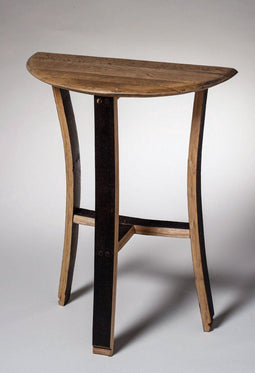 Half moon tafel van oude whiskyvaten - hoogte 75 cm - Handgemaakt - Darach Scotland