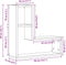vidaXL - Wandplanken - Set - van - 2 - Zwart - Eiken - 50x15x85 - cm - Houtvezel