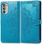 iMoshion Hoesje Geschikt voor Motorola Moto G82 / Moto G52 Hoesje Met Pasjeshouder - iMoshion Mandala Bookcase - Turquoise