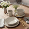 tectake® Serviesset Una - 30-delig - Aardewerk - 6 Persoons - Stijlvol en Duurzaam Servies -