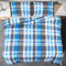 vidaXL - Dekbedovertrekset - 260x240 - cm - katoen - blauw - en - grijs