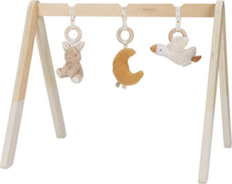 Little Dutch Newborn - Babygym - Houten speelboog met 3 speeltjes - Hout naturel
