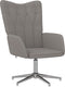 vidaXL Relaxstoel met voetenbank stof taupe