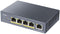 Cudy GS1005P - Unmanaged Switch - 5x 10/100/1000Base-TX - 4x PoE+ (802.3at) - 60W PoE-budget - 10Gbps bandbreedte