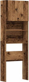 vidaXL - Wasmachinekast - 64x24x190 - cm - bewerkt - hout - oud - houtkleurig