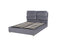 BATILLY - Tweepersoonsbed - Grijs - 140 x 200 cm - Fluweel