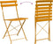 vidaXL - 3-delige - Opvouwbare - Bistroset - - - Mosterdgeel - Staal