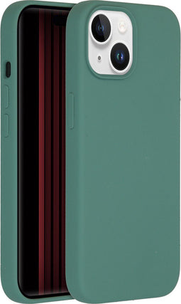 Accezz iPhone 15 - Liquid Silicone Backcover - MagSafe - Donkergroen