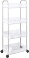 vidaXL - Opbergtrolley - 4-laags - 37x28x95 - cm - acryl - transparant