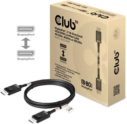 Club 3D - DisplayPort 2.1 DP80 - 1,2m - Zwart