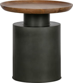 WOOOD Exclusive Dua Bijzettafel - Hout/Metaal - Zwart - 54x53x53