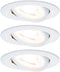 Paulmann Nova - LED-inbouwlamp - 3x6,5W 460lm 2700K zwenkbaar rond 84mm wit mat (1 stuk)
