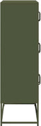 vidaXL - Hoge - kast - 68x39x123 - cm - staal - olijfgroen