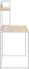 vidaXL - Computerbureau - 110x60x138 - cm - bewerkt - hout - wit - en - eikenkleurig