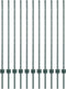 vidaXL - Hekpalen - 11 - stuks - U-vorm - Groen - 120 - cm - Staal