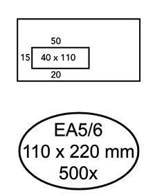 Quantore - Envelop venster ea5/6 vl45 zk 80gr wt