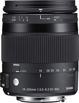 Sigma C 18-200 mm F3.5-6.3 DC HSM OS Macro 62 mm filter (geschikt voor Nikon F) zwart