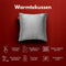 Coozie Warmtekussen - Oplaadbaar Draadloos & Bedraad - 45-65°C - Velvet - Lichtgrijs - 45 x 45 cm
