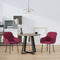 vidaXL - Eetkamerstoelen - 2 - st - fluweel - wijnrood
