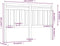 vidaXL - Hoofdbord - 126x4x100 - cm - massief - grenenhout - honingbruin