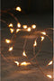 Draadverlichting koper met timer 100 klassiek warm witte leds op batterijen - Lichtdraad koperdraad met 100 LEDS