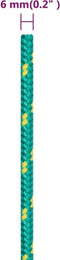 vidaXL - Boottouw - 6 - mm - 500 - m - polypropyleen - groen