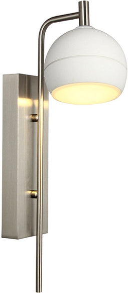 V-TAC VT-89021 - Wandlamp - 10W 1200 Lumen 3000K - Wit + Geborsteld Nikkel