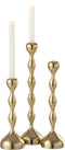 J-Line kandelaar Borne - aluminium - goud - 3 stuks
