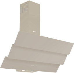 Wiggo WE-B943G(C) - Schuine Afzuigkap - 90cm - 615m³/h - Creme Triple Glas