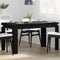 vidaXL - Eettafel - Zwart - Eiken - 140x74,5x76 - cm - Geengineerd - Hout
