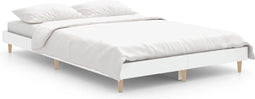 vidaXL - Bedframe - bewerkt - hout - wit - 120x190 - cm