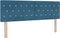vidaXL - Hoofdbord - met - Kristallen - Knopen, - Donkerblauw, - 160 - cm, - Fluweel