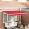 vidaXL - Luifel - vervangende - stof - voor - 2.5x2 - m - frame - Rood