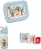 BEAU by Bo Petit Monkey Bentobox + Snackdozen + Drinkfles Woodland/Bonfire Back to School set - Stone Blue/Animals