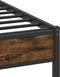 vidaXL - Bedframe - zonder - matras - hout - gerookt - eikenkleurig - 90x200 - cm