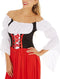 Dressforfun Dirndl Resi - Vrouwenkostuum - Aangenaaide blouse - Zwart / Rood