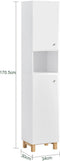 SoBuy BZR91-W - Badkamer kolomkast - 2 deuren - 34 x 30 x 170 cm - Wit