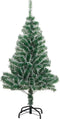 vidaXL - Kunstkerstboom - met - 150 - LED's - kerstballen - en - sneeuw - 120 - cm