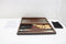 Philos Skeloudi - Backgammon - MDF met walnoothout design - 485 x 252 x 72 mm