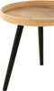 J-Line koffietafel Rond - hout - naturel - 3 stuks