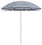 vidaXL - Strandparasol - met - Aluminium - Paal - Blauw - & - Wit - 300 - cm