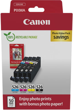 Canon 4540B019 - Photo Value-verpakking - Zwarte en gekleurde inkt 9 ml (4 stuks)