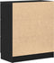 vidaXL - Zwart - Eiken - Dressoir - 60x30x70 - cm - Gemaakt - van - Bewerkt - Hout