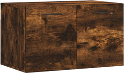 vidaXL - Wandkast - 60x36,5x35 - cm - bewerkt - hout - gerookt - eikenkleurig